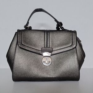 Catherine Malandrino Metallic Gray Top-Handle Satchel